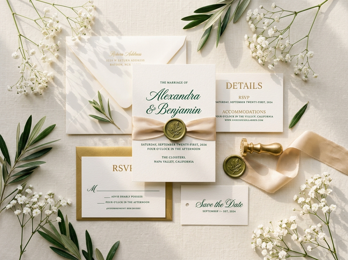 Elite Invites Luxury Wedding Invitation Suite